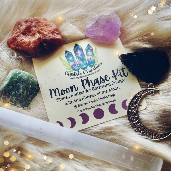 Moon phase crystal collection