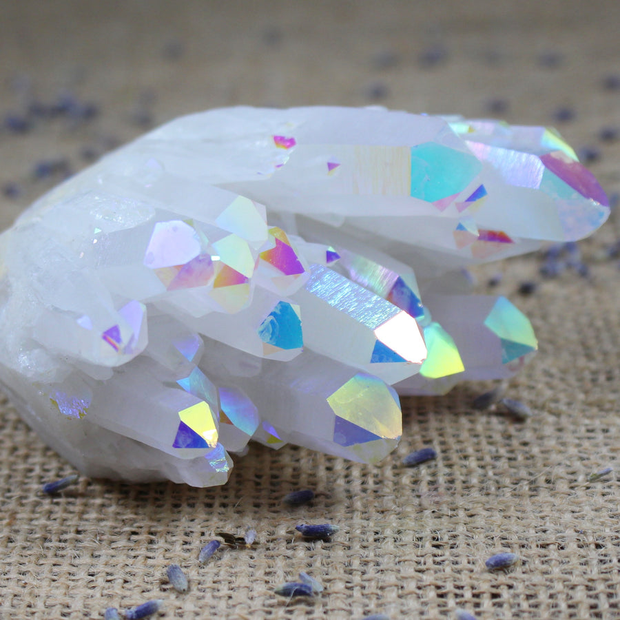 angel aura quartz crystals